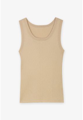 Basic Solid Ribbed Top