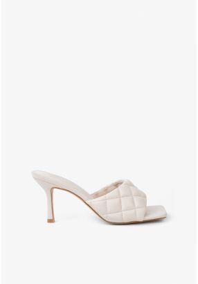 Solid Quilted Heeled Sandals