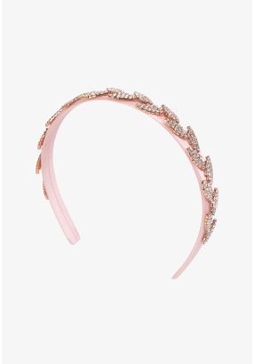 Crystal Embellished Leaves Headband