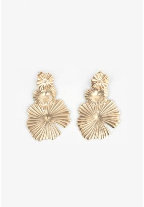 Metallic Floral Earrings