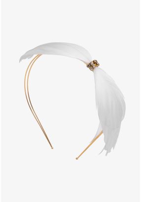 Thin Faux Feather Headband