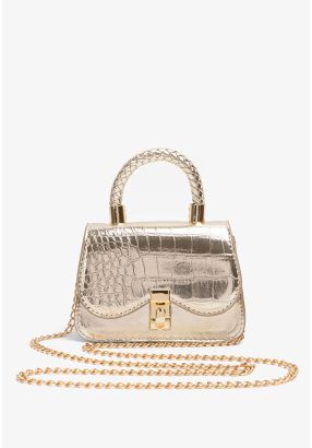 Metallic Flap Crossbody Bag