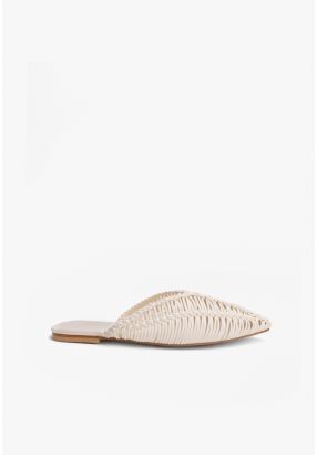 Braided Woven Flat Mules