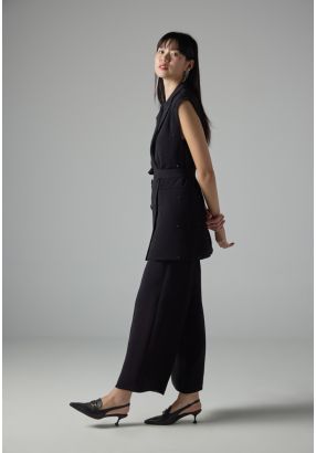 Solid Wide Leg Trousers