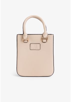 Solid Top Handle Crossbody Bag