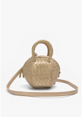 Round Ball Metallic Crossbody Bag