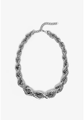 Twisted Silver Necklace