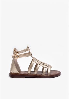 Monogram PU Leather Sandals