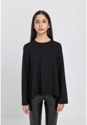 Knitted Asymmetrical Hems Sweater