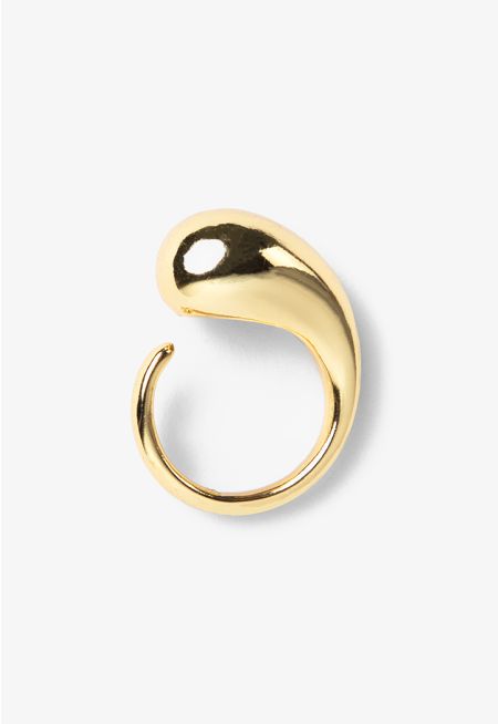 Metallic Teardrop Ring