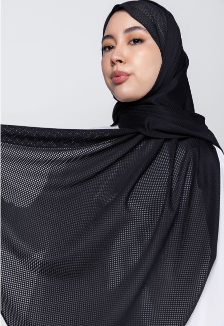 Transparent Square Pattern Hijab