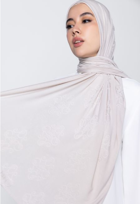 Monogram Embroidered Hijab