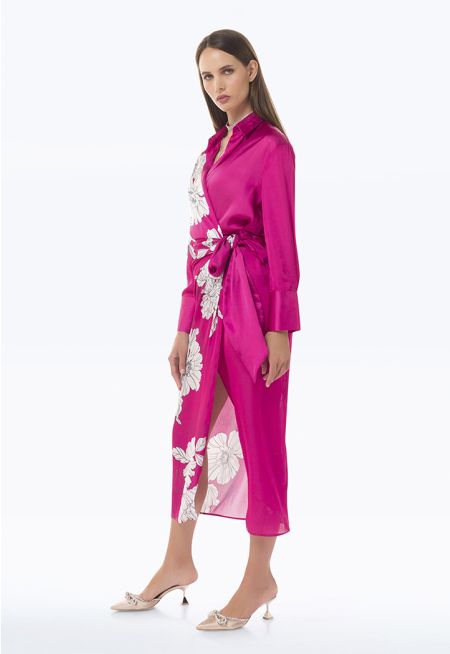 Floral Wrap Maxi Dress -Sale